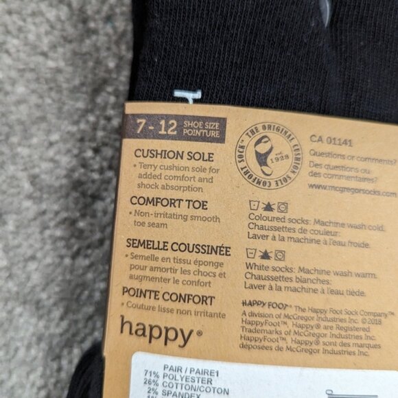 Happy Foot Set of 6 Happy Foot Cabin Cozy Socks - Crew Length, Cushioned Winter - Picture 3 of 8